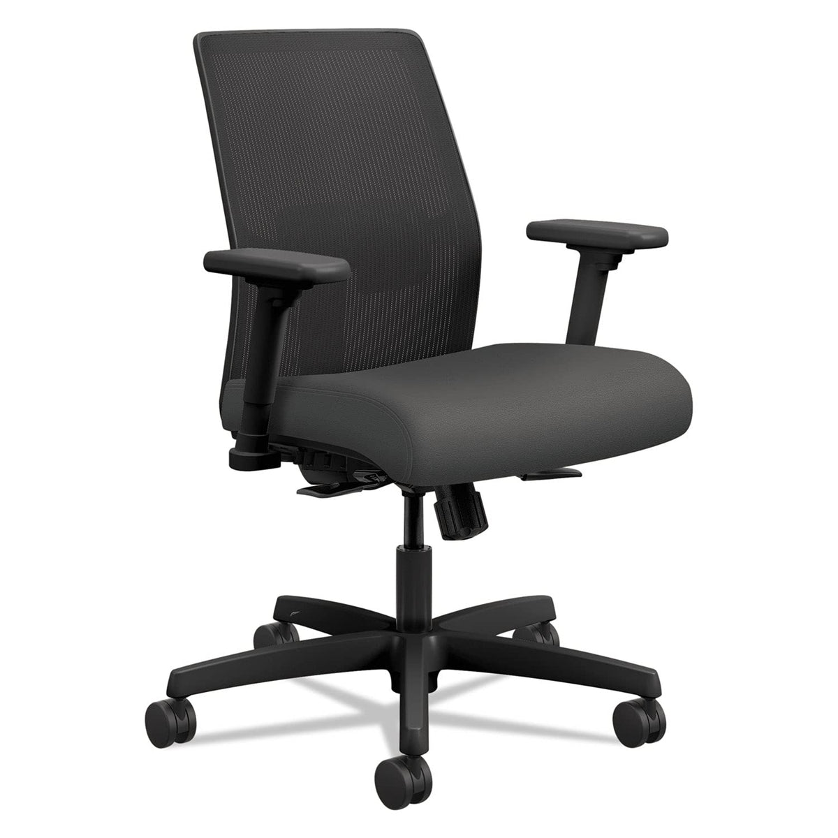 Fabric Seat - Black Frame - 5-Star Base - Iron - 18&quot; Seat Depth - 26&quot; Width X 26.5&quot; Depth X 40.5&quot; Height - 1 Each-I2L1Amlc19Tk-Furniture