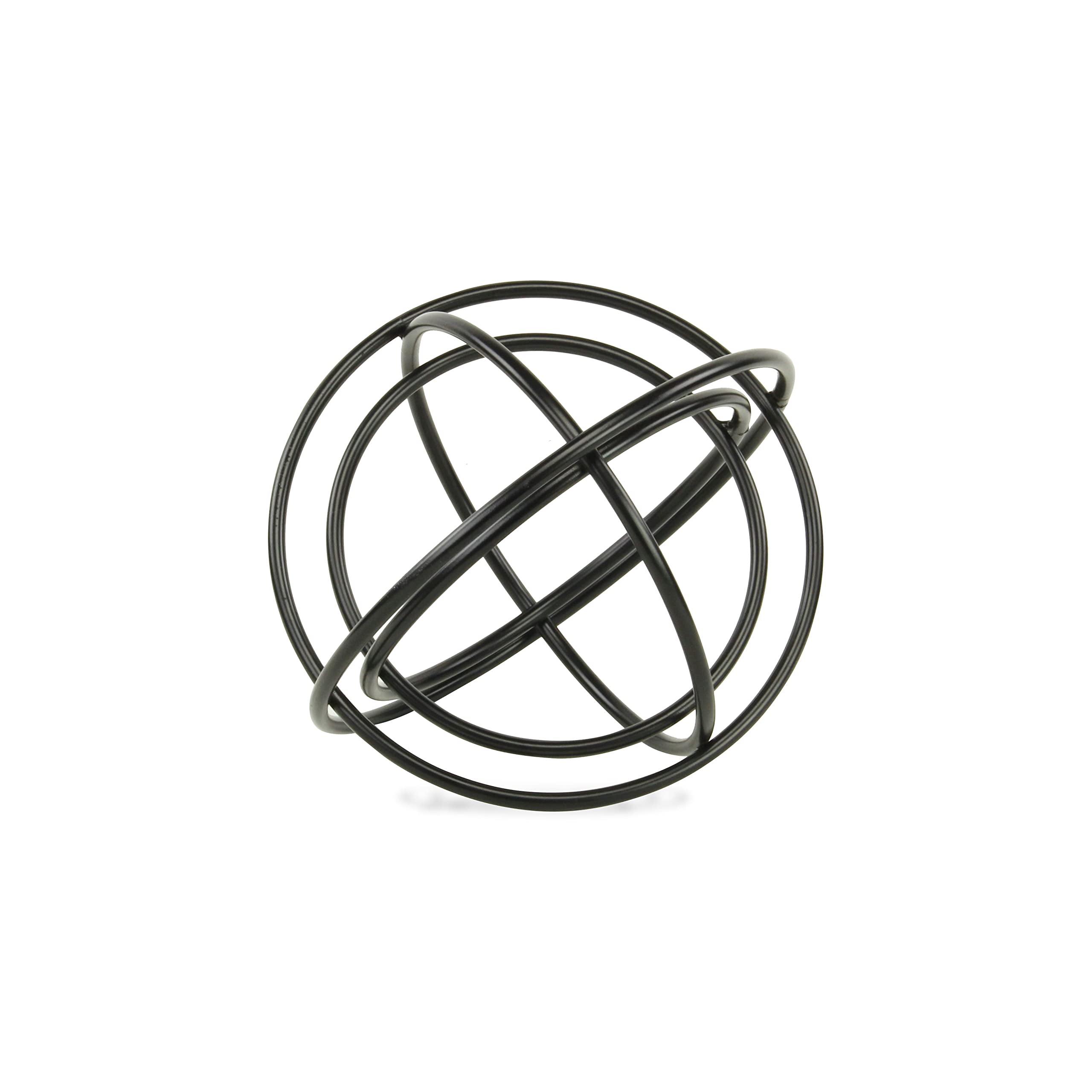 HomeRoots 10' Black Metal Abstract Hand Painted Sculpture