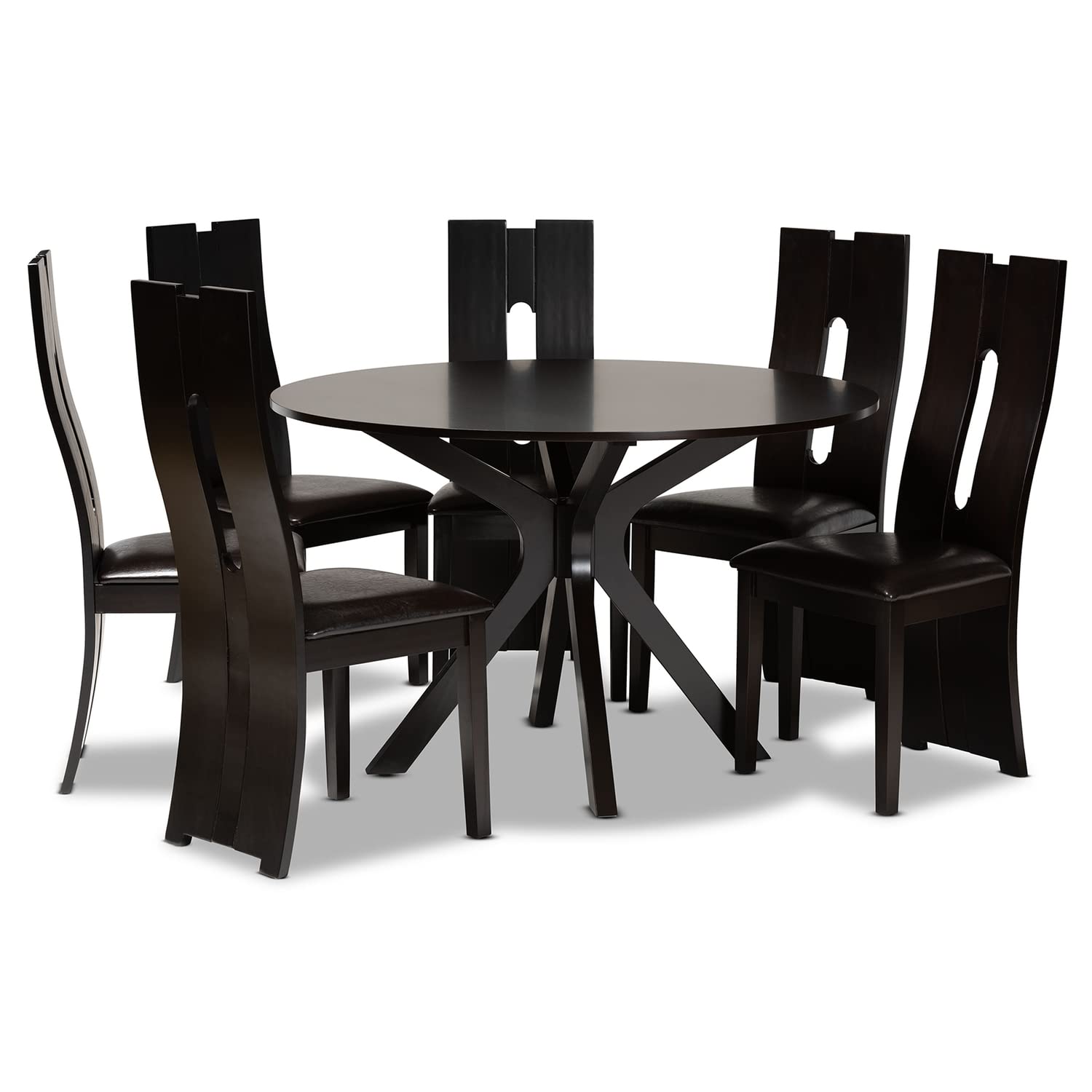 Baxton Studio Kenyon 7-Piece Dining Set