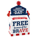 Big Dot of Happiness Happy Veterans Day - Treat Box Party Favors - Patriotic Goodie Gable Boxes - Set of 12