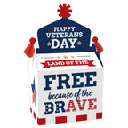 Big Dot of Happiness Happy Veterans Day - Treat Box Party Favors - Patriotic Goodie Gable Boxes - Set of 12
