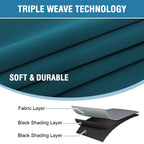 H.Versailtex 100% Blackout Curtains For Bedroom With Black Liner Full Room Darkening Curtains 84 Inches Long Thermal Insulated B