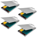 Zczn Aluminum Clipboard With Storage, 4 Pack Recycled Metal Clipboard Box, Form Holder, Suitable For School, Office, Jobsite Or