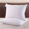 Homelike Moment Down Feather Pillows Queen - 2 Pack Feather Bed Pillows For Sleeping Queen Size Pillow Set Of 2 100% Cotton Cove