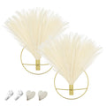 Pretty Jolly Boho Wall Decor, Wall-Mounted Metal Wall Decor, Hanging Artificial Pampas Display, Wall Art Living Room, Bedroom, B