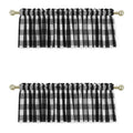 UPOPO 2 Pieces Valences Buffalo Check Kitchen Tier Curtains Classic Plaid Gingham Farmhouse Window Curtain Valance Living Room B