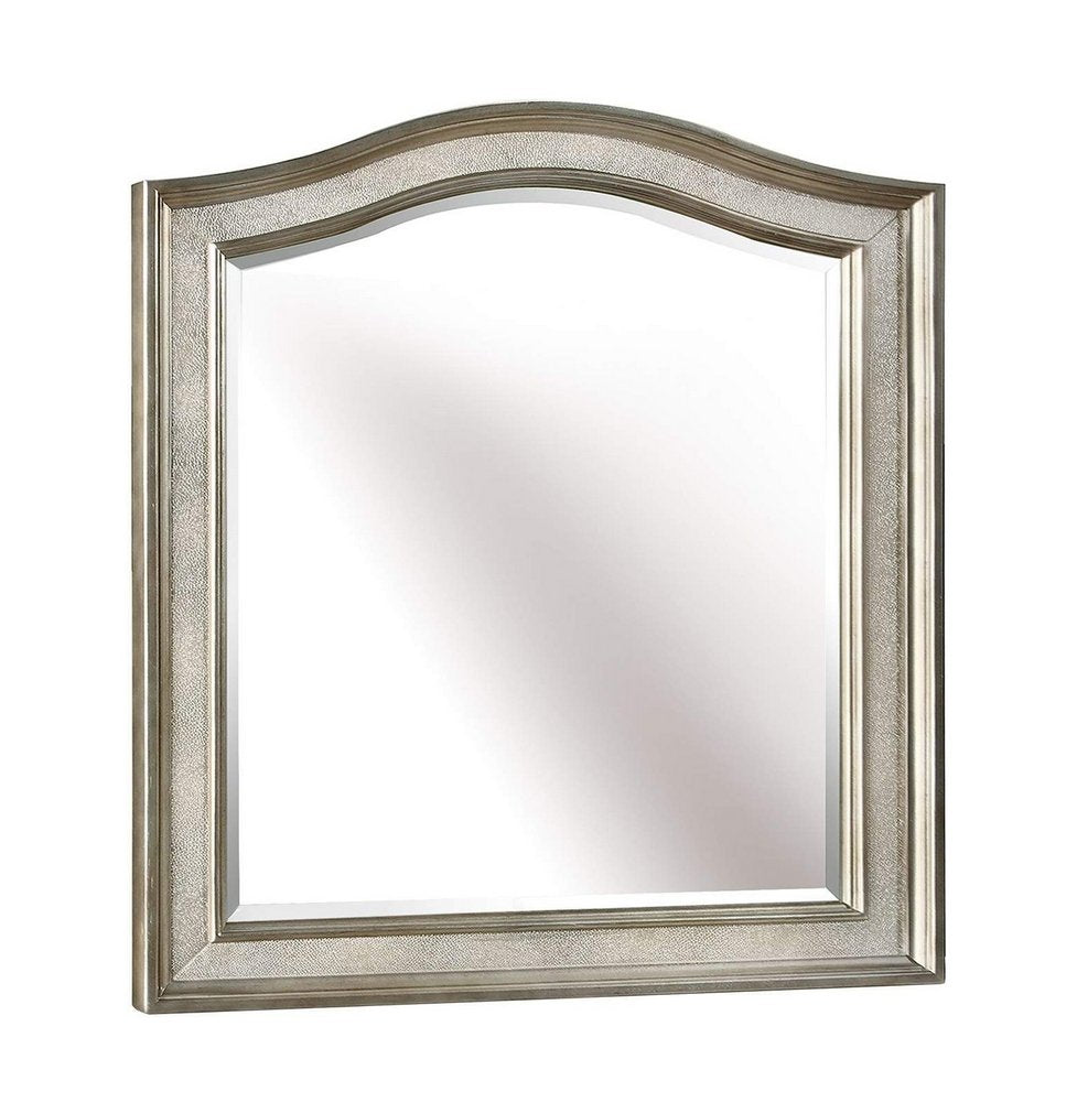 Coaster Home Furnishings Bling Game Arched Top Vanity Mirror Metallic Platinum 204188