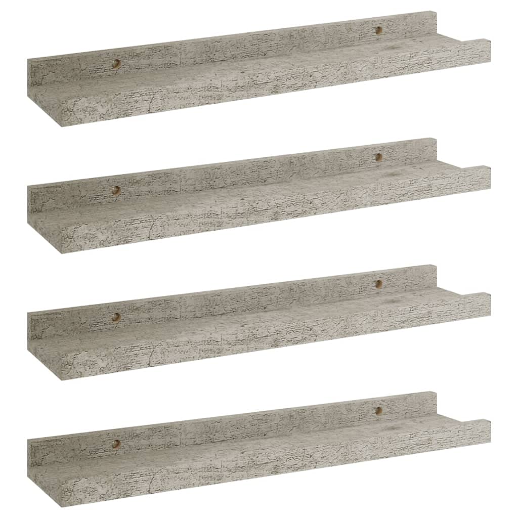 NusGear Wall Shelves 4 pcs Concrete Gray 15.7x3.5x1.2