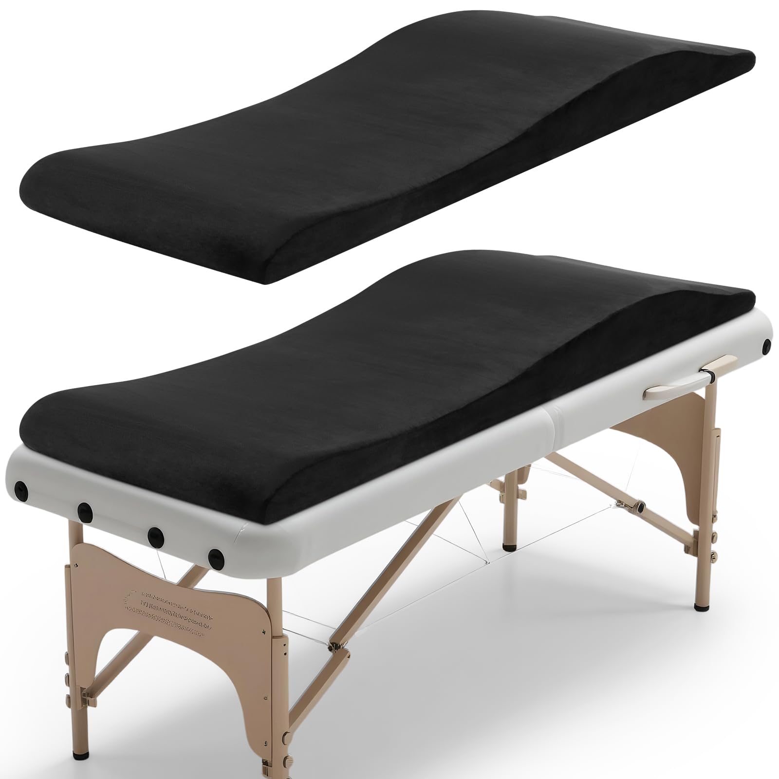 Lash Bed Topper, High Density Foam Massage Table Pad, Ergonomic Lash Bed Foam Topper, Curvy Esthetician Mattress, Washable Massa