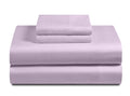 Feather & Stitch Softest 100% Cotton Sheets, 300 Thread Count Percale Weave Bedding, 16' Deep Pocket, Cooling Sheets, Breathable Bed Set, Hotel Premium Quality (King, Lavender)