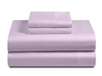 Feather & Stitch Softest 100% Cotton Sheets, 300 Thread Count Percale Weave Bedding, 16' Deep Pocket, Cooling Sheets, Breathable Bed Set, Hotel Premium Quality (King, Lavender)