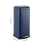 Happimess Hpm1007H Betty Retro 8-Gallon Step-Open Trash Can, Fingerprint Resistant, Modern, Minimalistic For Home, Kitchen, Laun