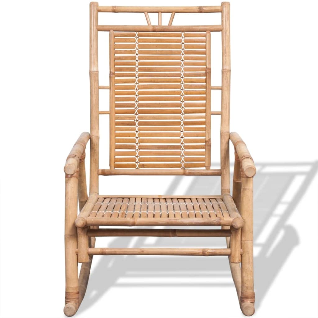 vidaXL Rocking Chair Bamboo Outdoor Patio Garden Porch Deck Seat Armchair