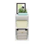 Furinno Luder Bookcase / Book / Storage, 2-Tier Cube, White