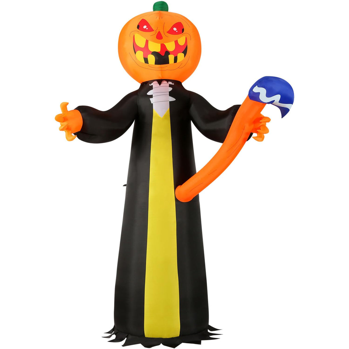 Haunted Hill Farm 10-Ft. Pumpkin Reaper Blow Up With Lights, Outdoor Halloween Inflatable Decoration For Lawn And Yard, Giant Spooky Holiday Decor