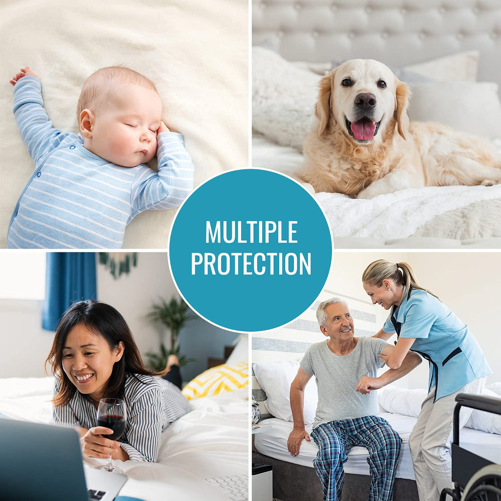 Dmi Waterproof Mattress Protector, Mattress Pad, Waterproof Mattress Cover, Bed Pad And Bed Cover, Contoured Fitted Sheet Fit, K