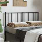 vidaXL Headboard, Headboard with Metal Frame for Double Bed, Bed Header with Steel Back Support for Bedroom Furniture, Black 53.1"
