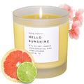 Slow North Hello Sunshine Candle - Essential Oils and Pure Soy Wax Candle in a Reusable Frosted Glass Jar - A Unique and Mindful