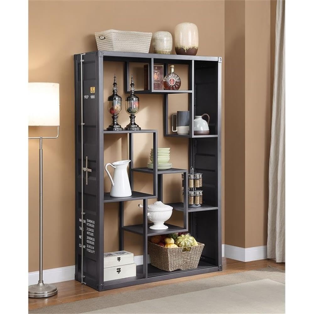 Acme Cargo Bookcase in Gray Gunmetal