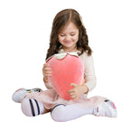 Cute Fruit Kids Pillow Stuffed Strawberry Plush Pillows Super Soft Girls Pillows Cushion Seat for Kids Toys (Pink,13.7'/35cm)1 