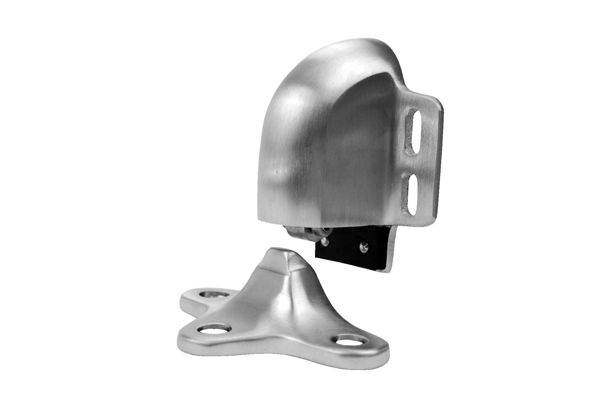 Don-Jo 1522 Cast Brass Door Holder, Satin Chrome Plated, 3' Width X 3-1/2' Height, 1-1/8' - 1-9/16' Door To Floor Clearance