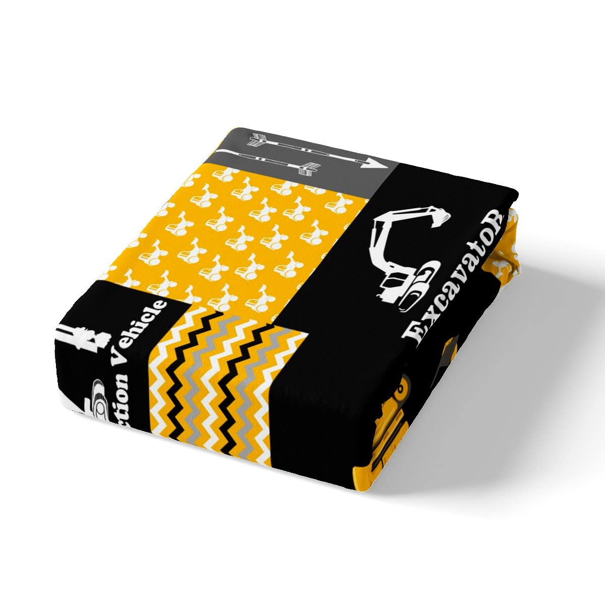 Feelyou Excavator Sheets With Deep Pocket Fitted Sheet Construction Vehicles Sheet Set Equipment Trucks Bed Sheets Set For Kids