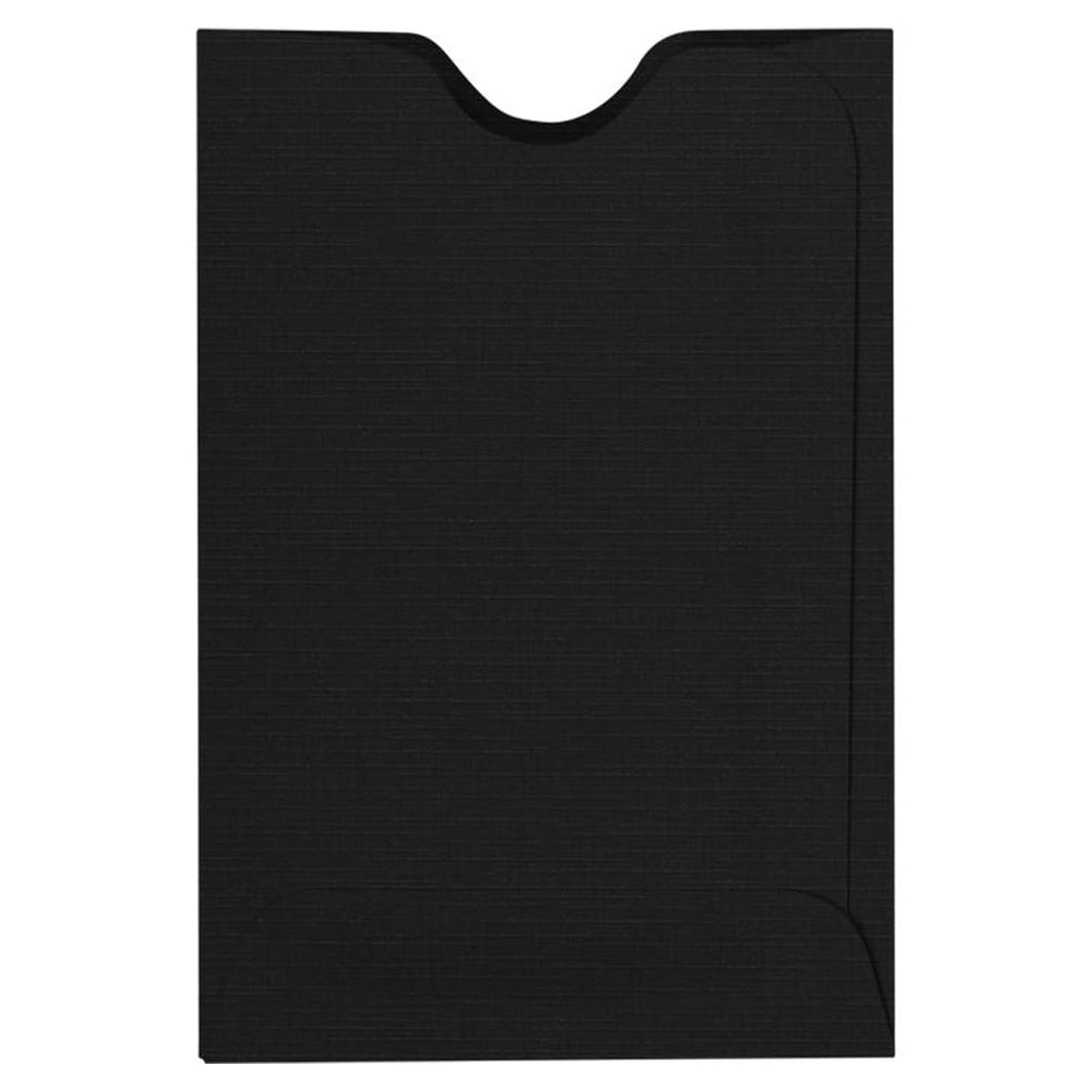 Luxpaper Credit Card Sleeves | 2 3/8' X 3 1/2' | Black Linen | 80Lb. Text | 250 Qty