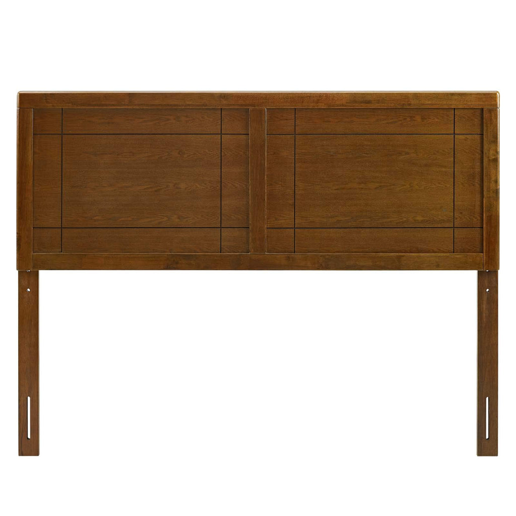 Modway Mod-6221-Wal Archie Full Wood Headboard, Walnut