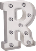 Darice White Metal Marquee Letter - R - 9.87    Tall, White Finish
