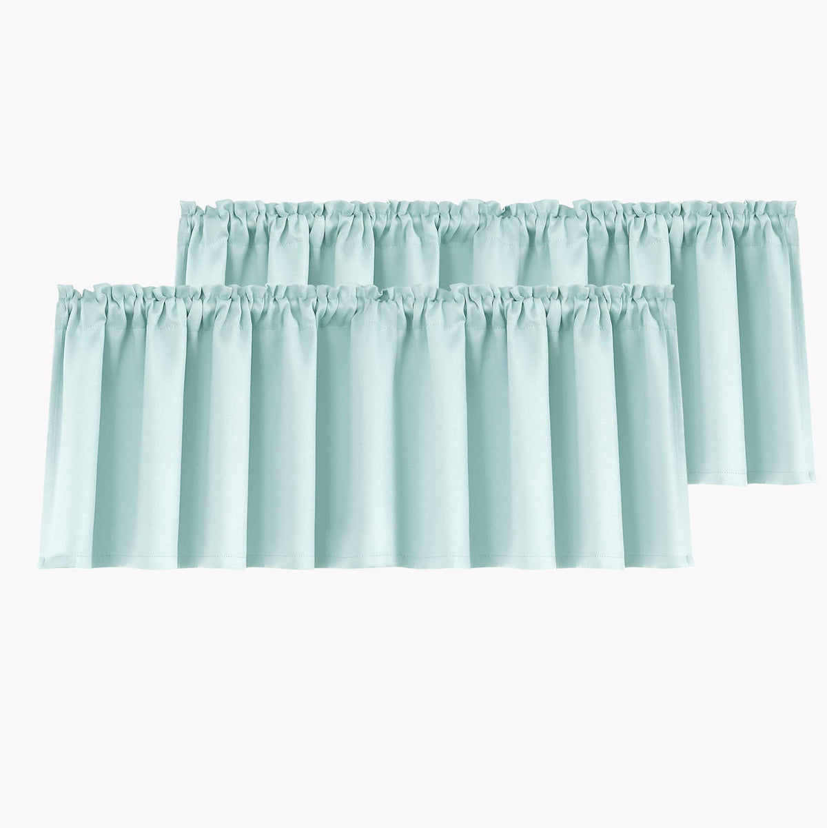 Mrs.Naturall Beach Valances for Kitchen Window 2 Pack Rod Pocket Blackout Valance for Living Room Bathroom 36 x 16 Inch Length S