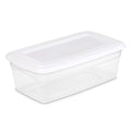 ONE Sterilite 6-Quart Storage Bin Shoe Box - Clear and White