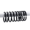 24 Packs Shower Curtain Rings Plastic Curtain C Rings Hook Hanger for Bathroom Shower Window Rod (Black)
