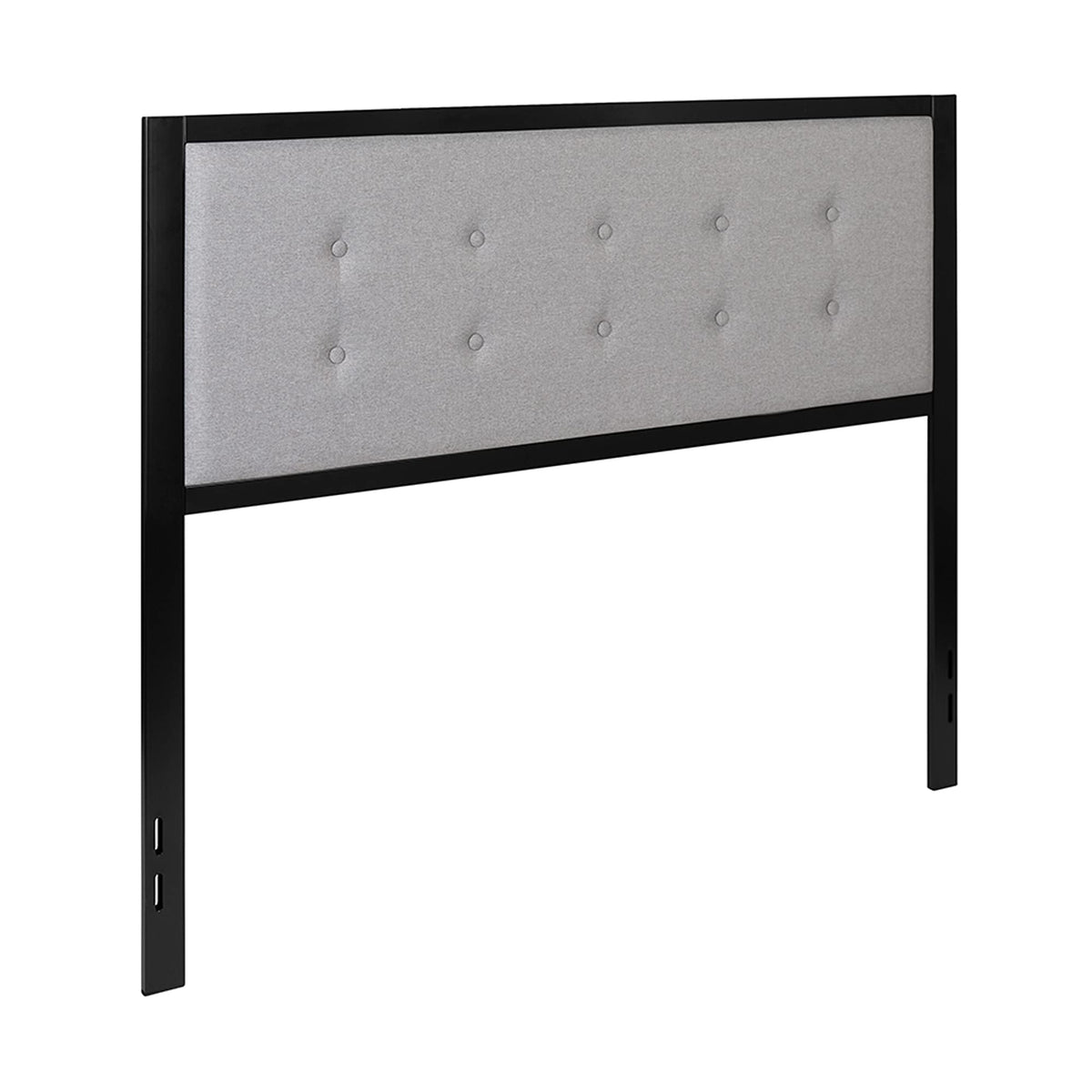 Flash Furniture Bristol Metal Tufted Upholstered Queen Size Headboard In Light Gray Fabric