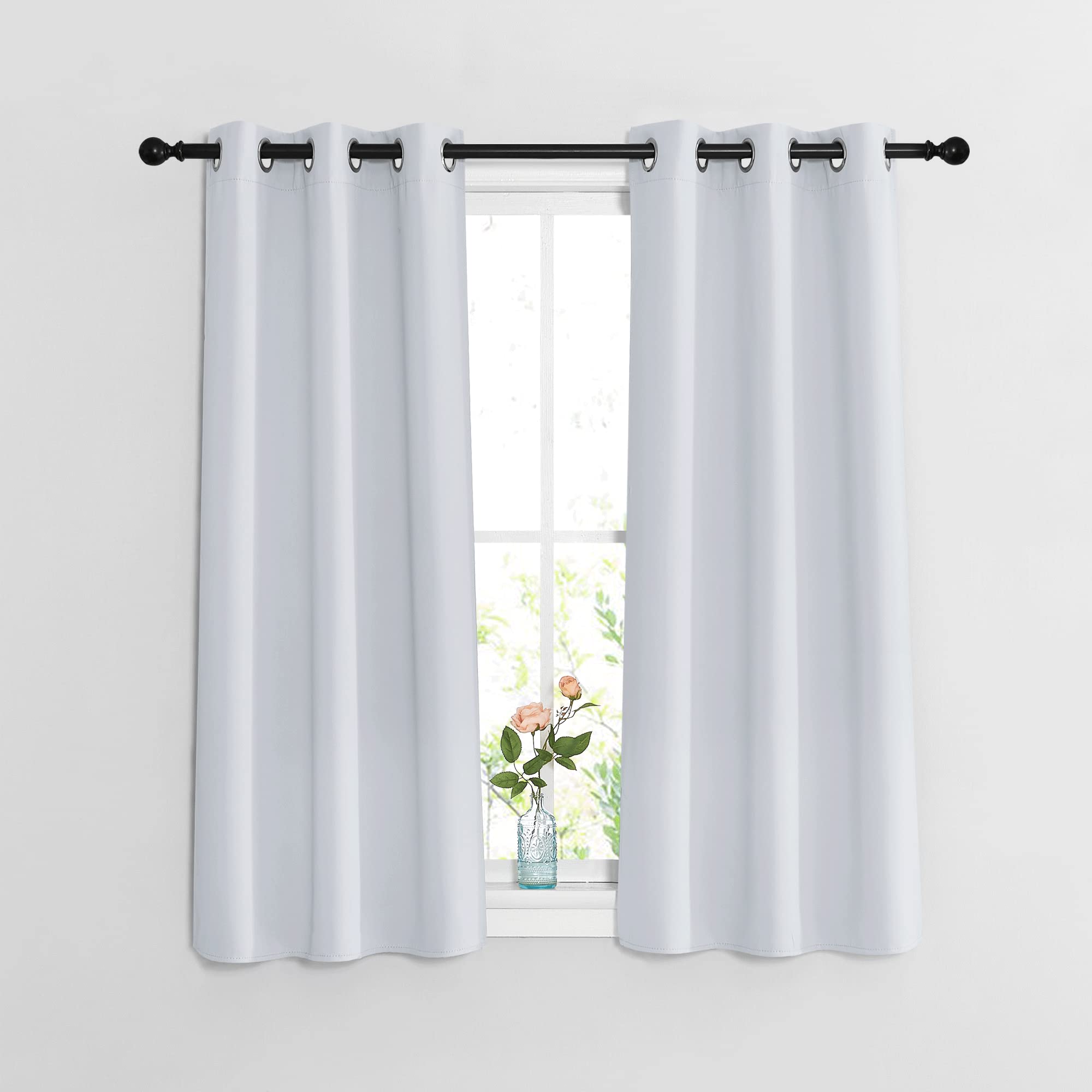 Nicetown Room Darkening Curtain Panels - Window Treatment Thermal Insulated Grommet Window Treatments For Bedroom/Nursery (2 Pan