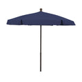 Fiberbuilt 7.5' Hex Garden Patio Umbrella 6 Rib Push Up Champagne Bronze with Navy Blue Vinyl Coated Weave Canopy