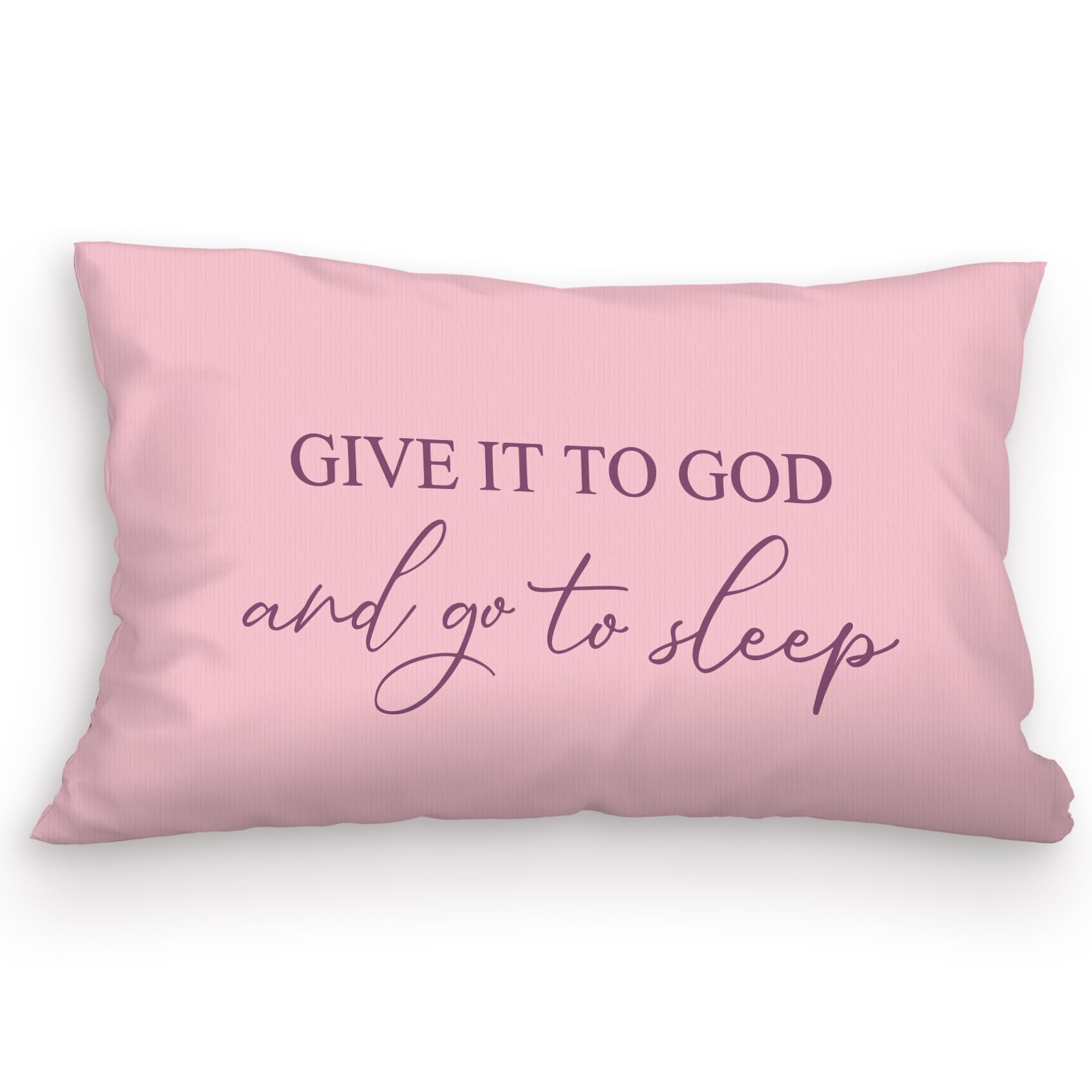 Kdqua Give It To God And Go To Sleep, Decorative Pillows For Bed Bedroom, Christian Prayer Room Decor, Pink Christian Bible Pill