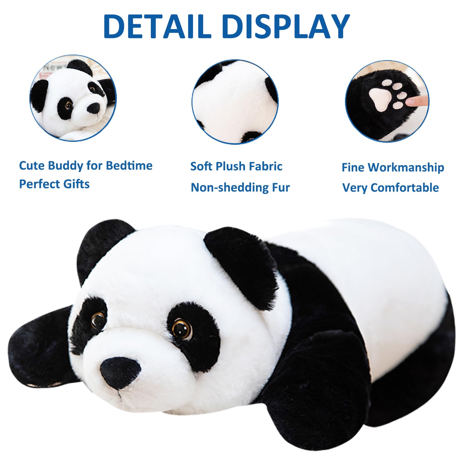 Hronsa Weighted Stuffed Animals, 20.8' 1.76Lbs Weighted Panda Plush Toy Cute Panda Weighted Plush Animals Pillow Gifts For Kids
