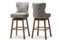 Baxton Studio Gradisca Swivel Barstool Grey
