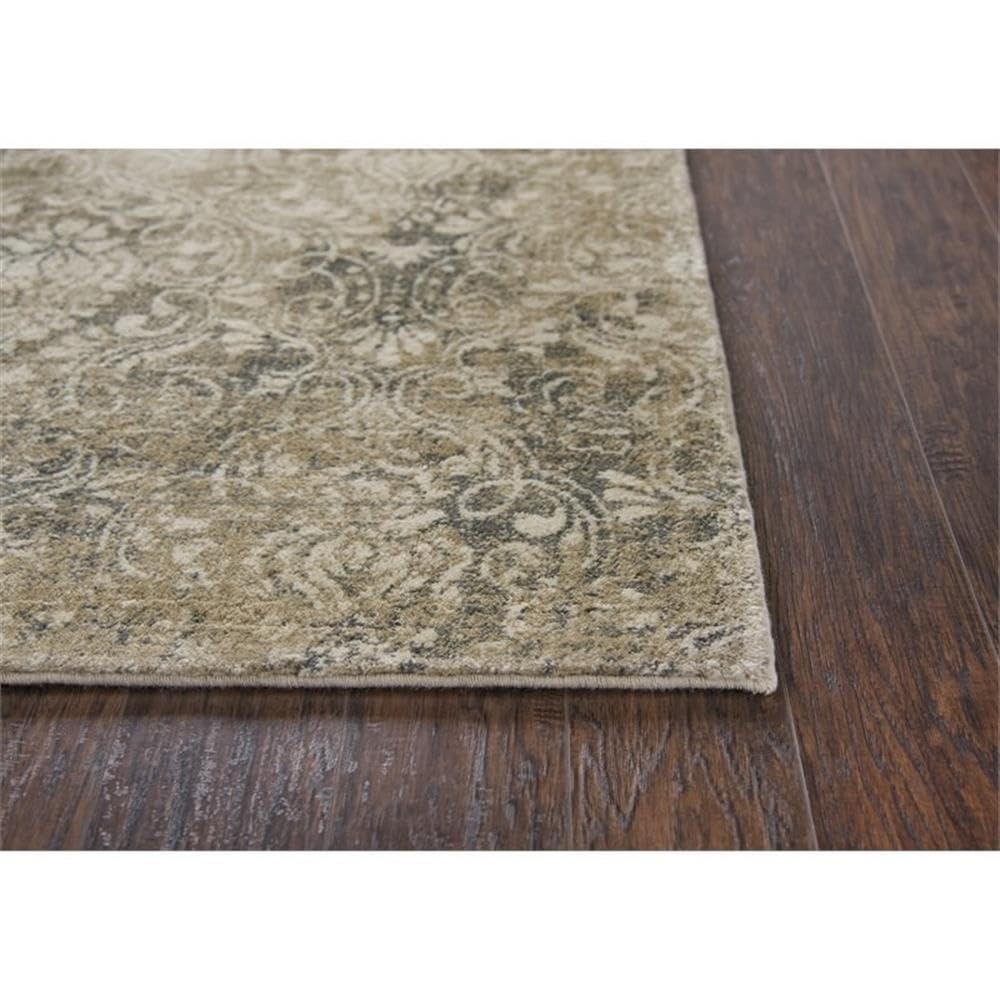 Rizzy Home Alora Decor Euphoria 3' X 5' Damask Beige/Gray/Rust/Blue Hybrid Area Rug