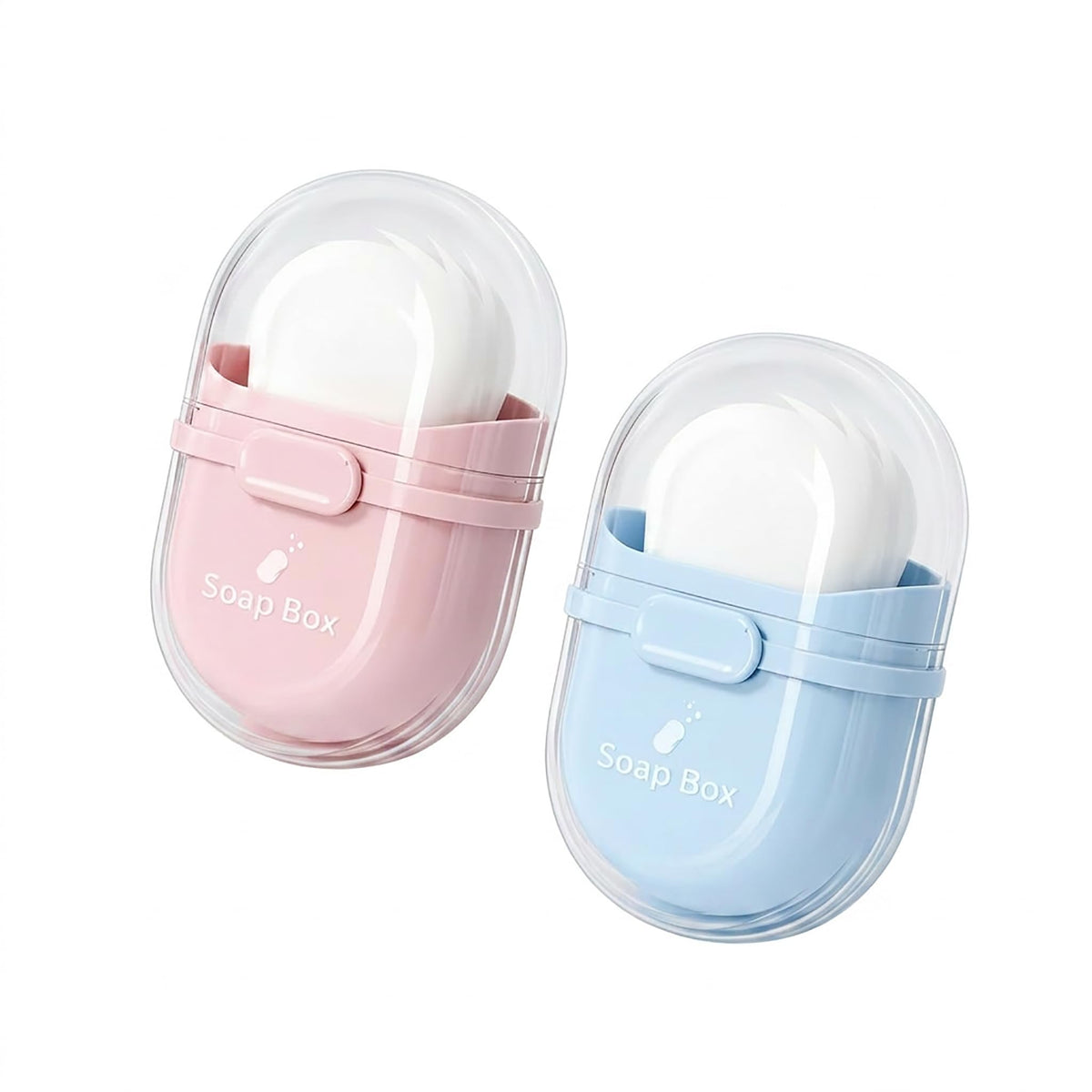 MILDIV Portable Travel Soap Holder with Lid, Soap Box with Drain Tray, Leak Resistant Soap Case for Bathroom, Travel, Gym, Campi