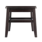 Winsome Kaya 2-Piece Conductor Stool Set, 12H in, Solid Wood, Coffee Finish