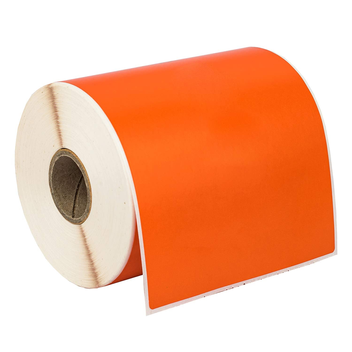 Houselabels 4' X 6' Orange Shipping Labels On 1' Core Compatible With Zebra And Rollo Printers, 1 Roll / 250 Labels Per Roll