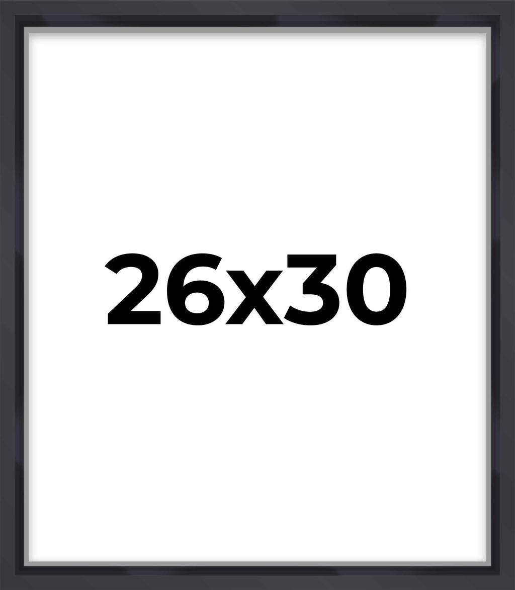 26x30 Shadow Box Frame Contemporary Black | 1'' Depth of Usable Space| Interior Size 26x30 or 30x26 Inches| UV Resistant Acrylic