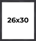 26x30 Shadow Box Frame Contemporary Black | 1'' Depth of Usable Space| Interior Size 26x30 or 30x26 Inches| UV Resistant Acrylic