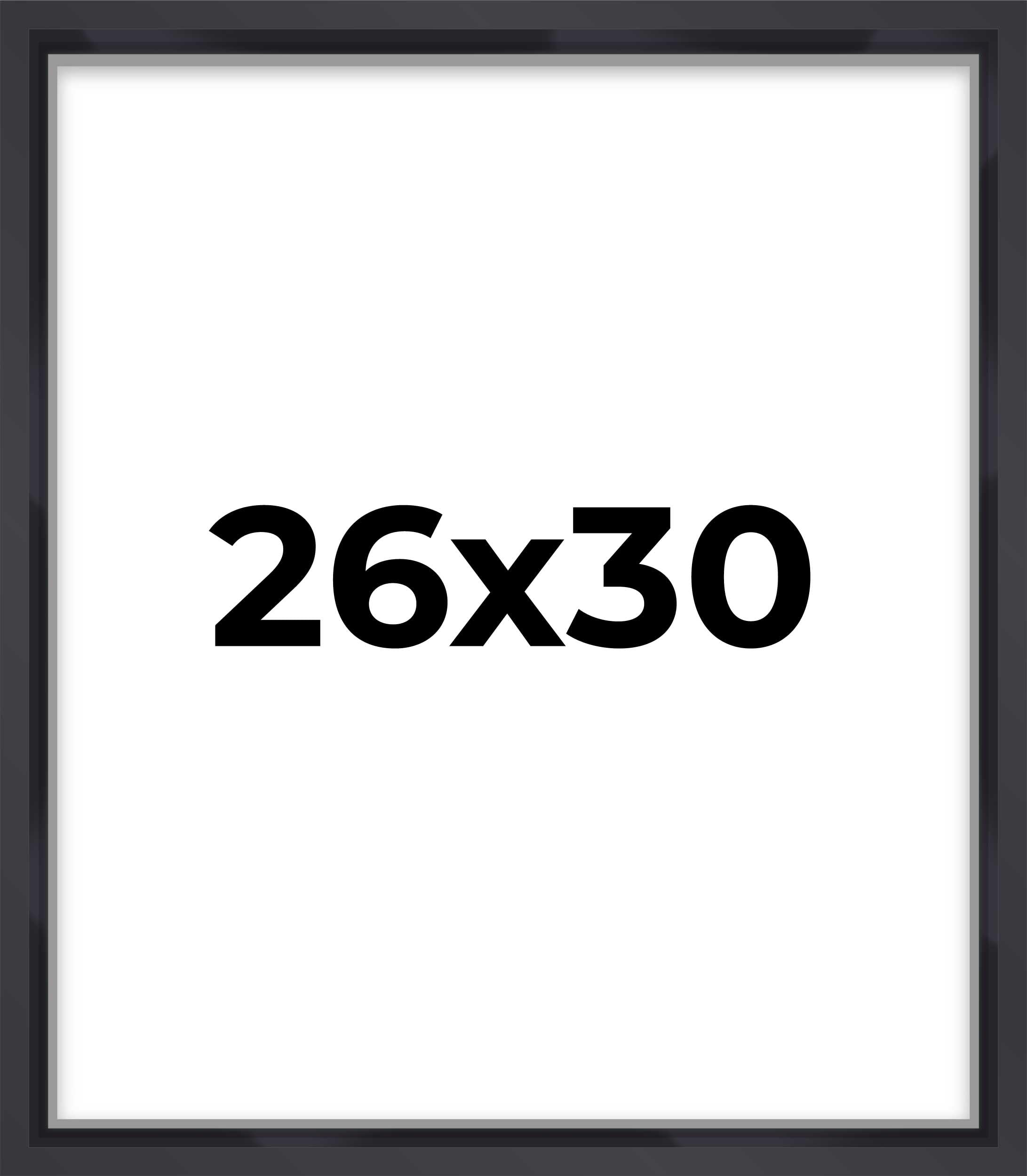 26x30 Shadow Box Frame Contemporary Black | 1'' Depth of Usable Space| Interior Size 26x30 or 30x26 Inches| UV Resistant Acrylic