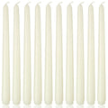10 Inch Ivory Taper Candles, 10 Pack Unscented Candlesticks for Dinner, Wedding, Christmas, Seasonal Celebration and Home Decora