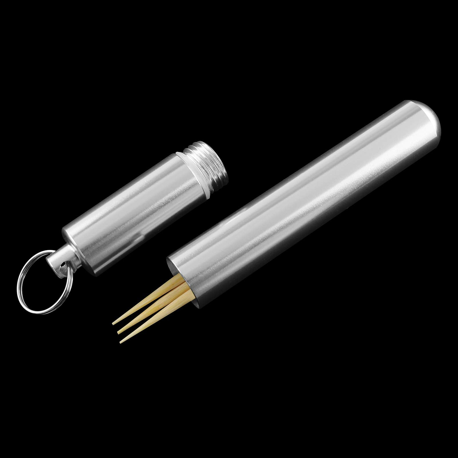 Axlizer Portable Toothpick Holder Metal Toothpicks Portable Toothpick Case For Outdoor Camping Travel Picnic