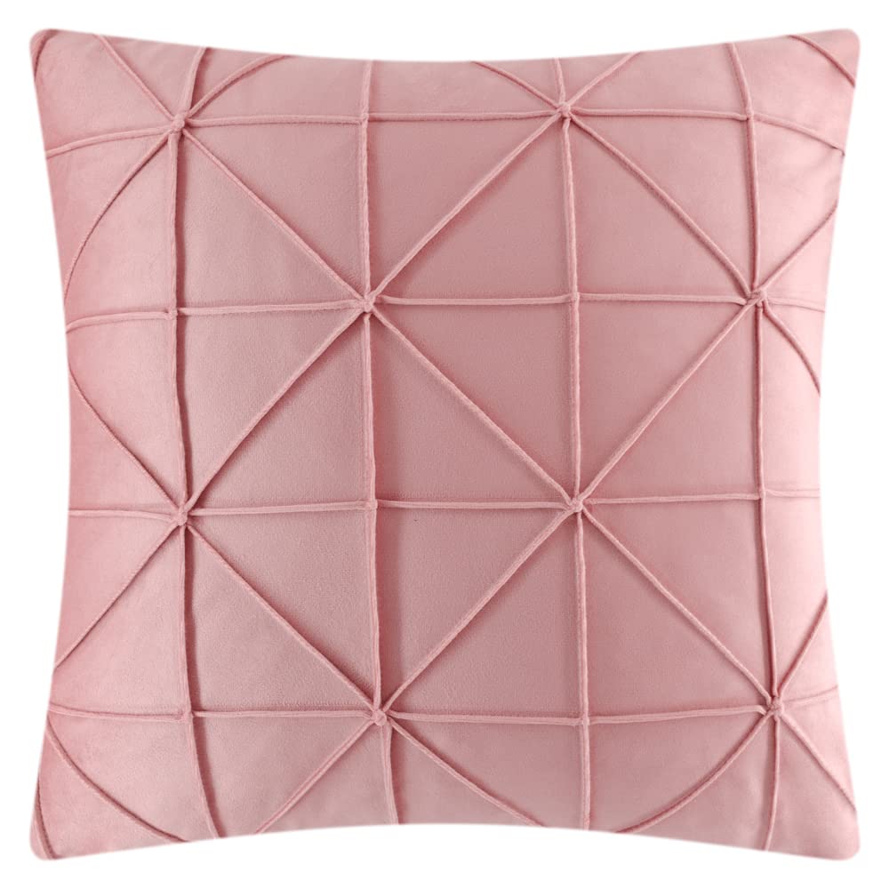 Jwh Soft Velvet Throw Pillow Covers Decorative Geometric Accent Pillow Cases Stripes Cushion For Bed Couch Chair Office 18X18 Bl