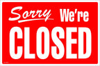 Cosco Open/Closed Sign, 8 x 12 Inches, Red and White, Plastic, Model 098012
