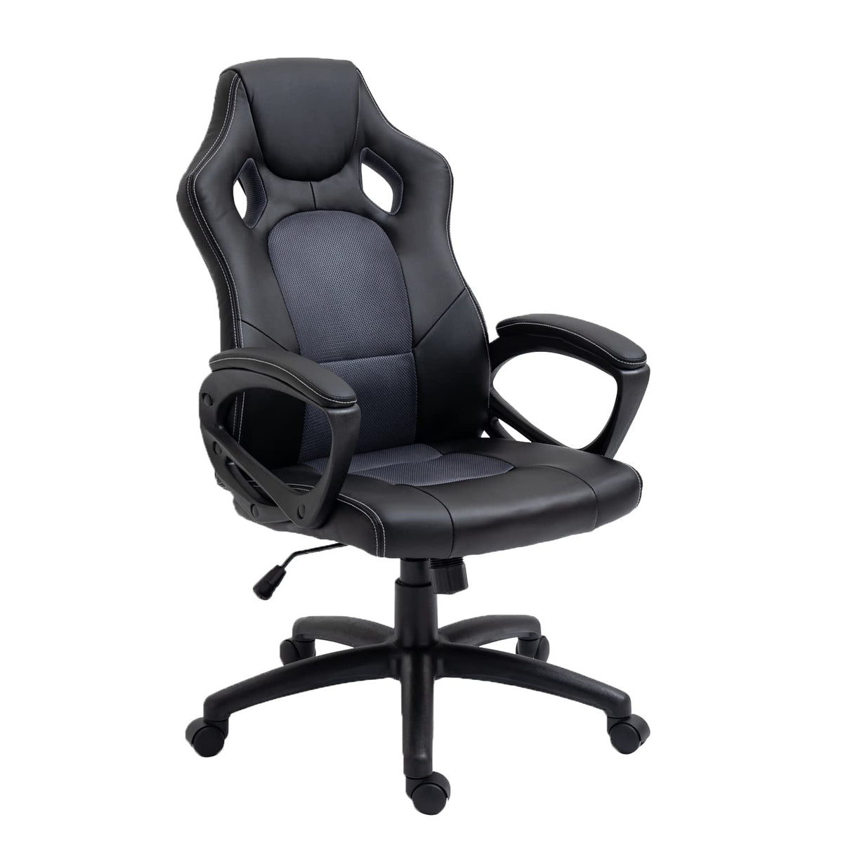 American Furniture Classics AW806 Gaming Chair, Black and Gray